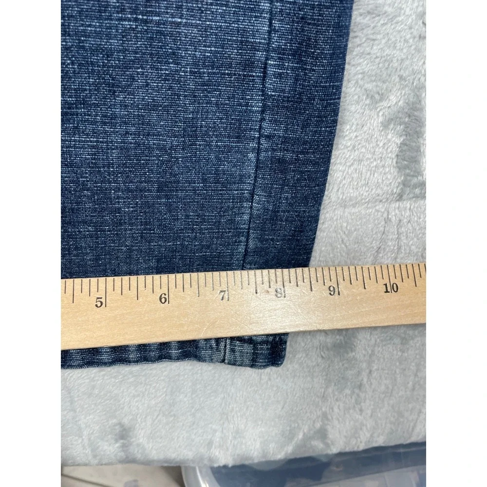 Hugo Boss Alabama Straight Leg Jeans Mens 30x34 Dark Wash Cotton Linen Blend